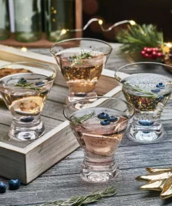 Brand new ❤️ Mikasa® Party Set of 4 Stemless Martini Glasses 👏 -Hot Sale barware Store party set of 4 stemless martini glasses 5294202 3