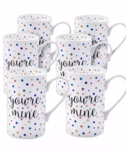 Best Sale 🧨 Mikasa® Set of 6 Confetti Youre Mine Mugs ⭐