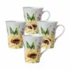 Deals 👏 Mikasa® Sunflower Set of 4 Mugs 😉 -Hot Sale barware Store sunflower set of 4 mugs K45285887 1