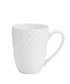 Best Pirce ✔️ Mikasa® Trellis White Set of 4 Mugs 🥰 -Hot Sale barware Store trellis white set of 4 mugs K45216694 2