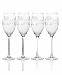 Top 10 ✨ Mikasa® Vintage Floral Set of 4 Flute Glasses 🤩