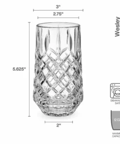 Discount 🎉 Mikasa® Wesley Set of 4 Highball Glasses 😍 -Hot Sale barware Store wesley set of 4 highball glasses 5294199 4